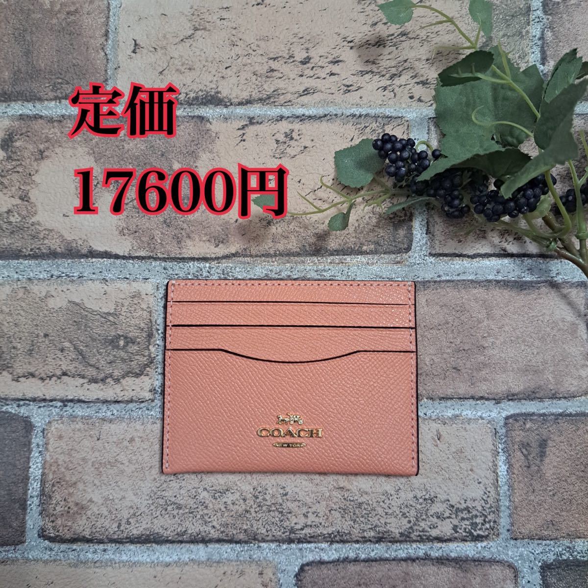 新品 COACH コーチ カードケース 定期入れ 名刺入れ パスケース ピンク