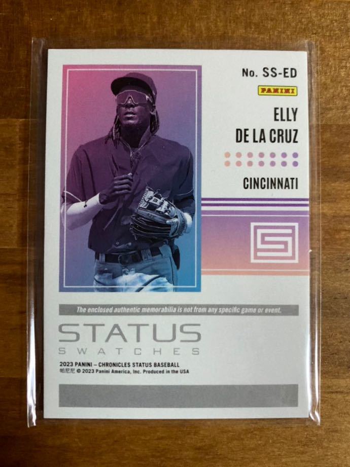 Elly De La Cruz Panini Chronicles Baseball 2023 Status Swatches ジャージカード エリーデラクルーズ シンシナティレッズ Reds MLB_画像2