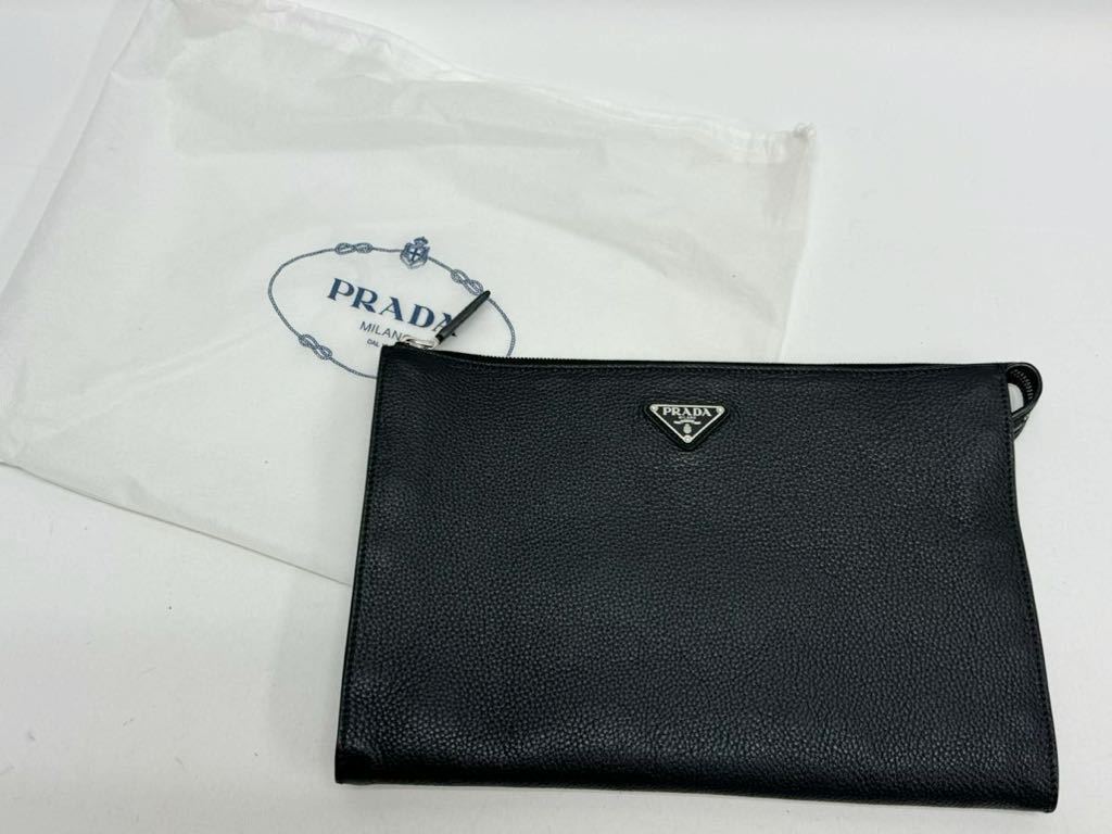 超美品 PRADA プラダ クラッチバッグ セカンドバッグ 黒 超美品 PRADA プラダ クラッチバッグ セカンドバッグ 黒