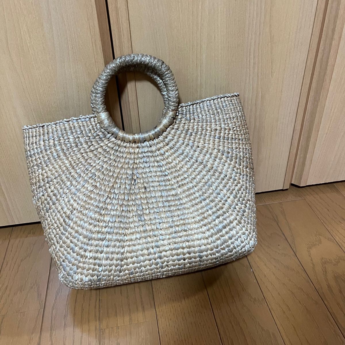 超高品質で人気の 極美品 アタ バッグ バリ島 かご 編みバッグ