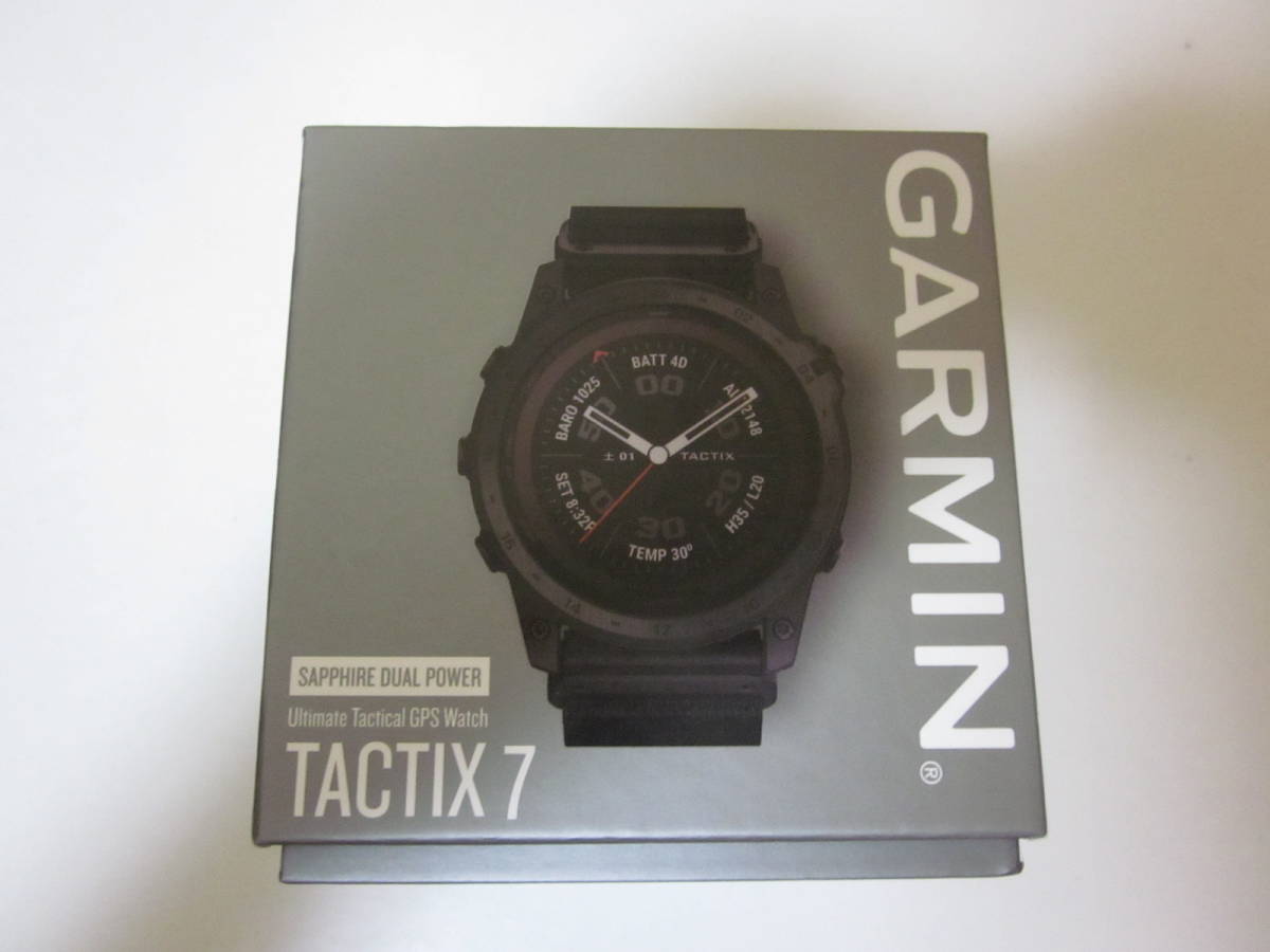 【中古品・美品】 GARMIN TACTIX7 Pro Sapphire Dual Power BLACK DLC ガーミン スマートウォッチ_画像1