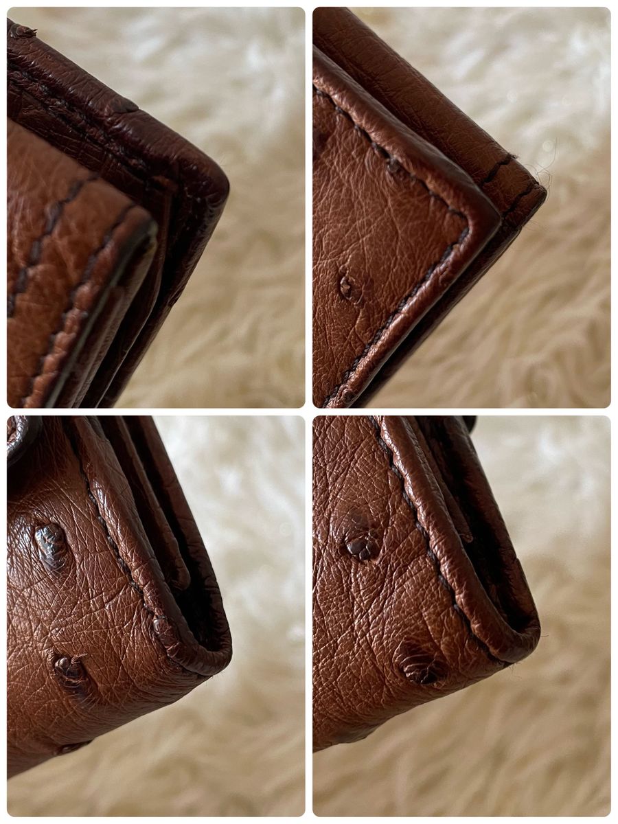 美品希少】GUCCI グッチ 長財布 オーストリッチ Wホック 美品希少】GUCCI グッチ 長財布 オーストリッチ Wホック