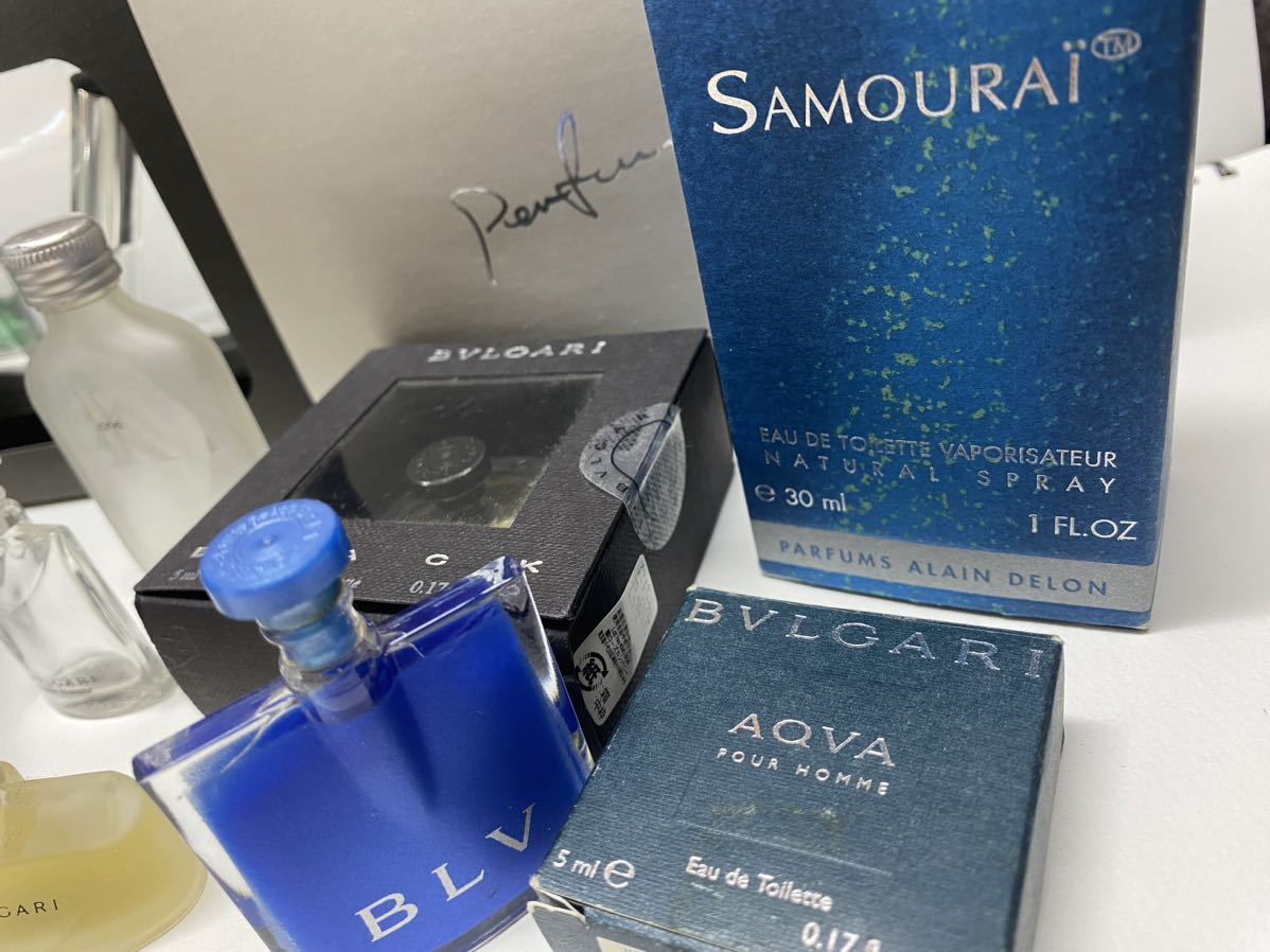 香水 まとめセット ミニ BVLGARI ブルガリ サムライ 箱付き含む samurai &ブラック&アクア未使用 、カルバンクライン&プールオム空瓶 レア_画像4