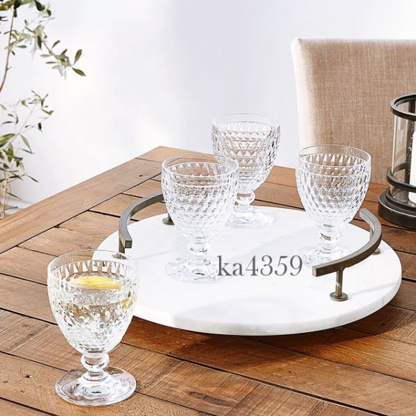 新品★Villeroy & Boch ボストン ホワイトワイン ゴブレット 4個セット 230ml★ワイングラス/ビレロイ＆ボッホ/Boston White Wine Goblet　_画像5