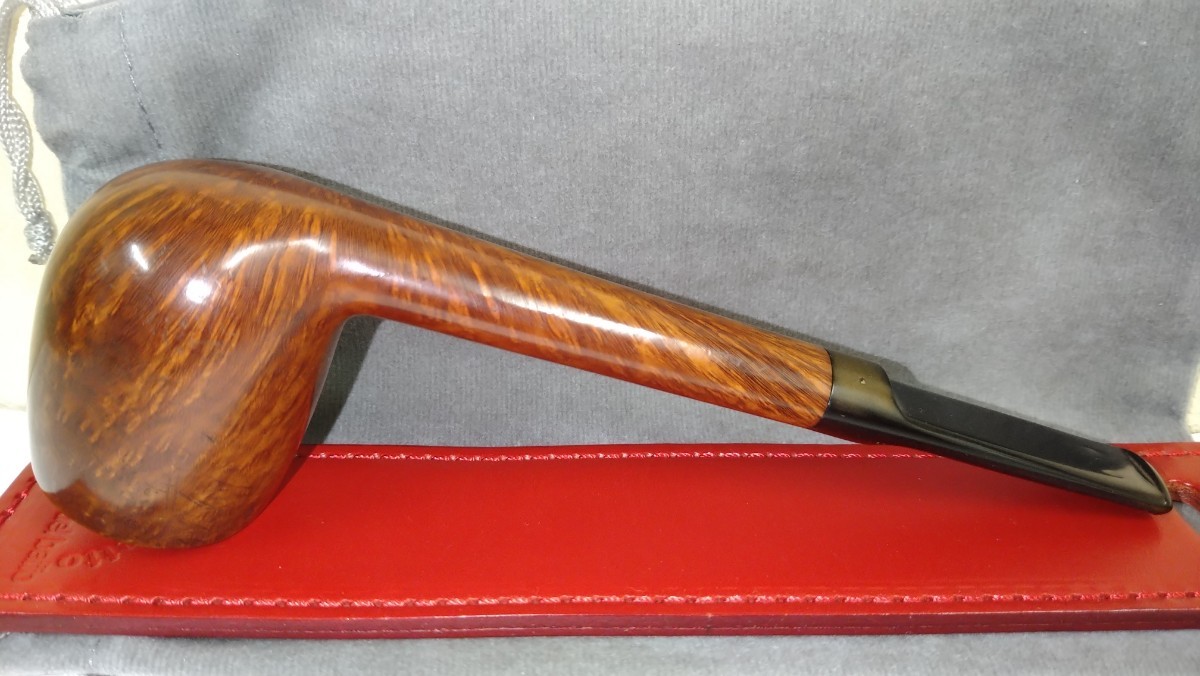 Barling's GUINEA GRAIN REGD(under line) EB EXEXEL MADE IN ENGLAND Oval Shank Flat Saddle Billiard, Estate Pipe レア！喫煙具 パイプ_画像9