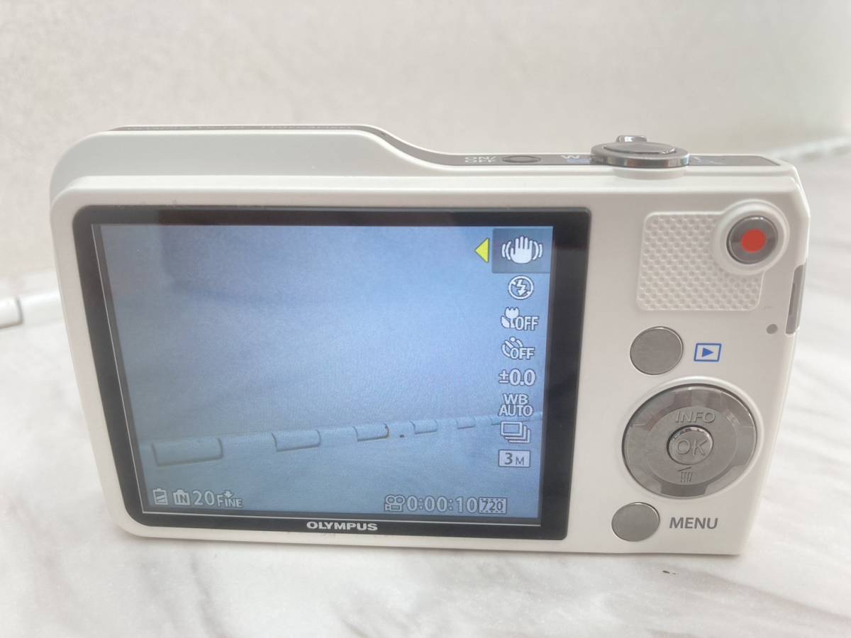 F6337 1円～ オリンパス Olympus VG-170 ホワイト 5x Wide コンパクトデジタルカメラ 動作確認済み_画像5
