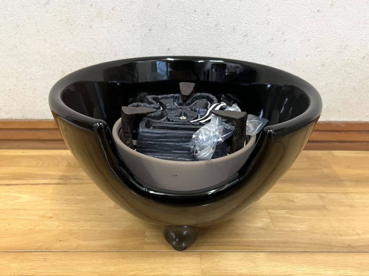 未使用 創巧 野々田 黒 B型 紅鉢 風炉型 電熱器 100V 400W 茶道具 お茶