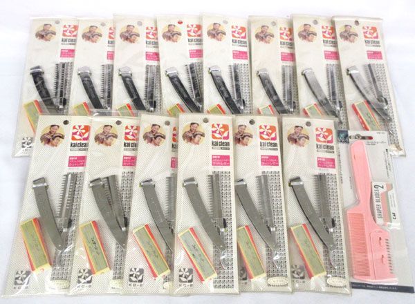 送料300円(税込)■kg286■貝印(ステンレスホルダー カットレザー 等) 2種 15点【シンオク】_画像1