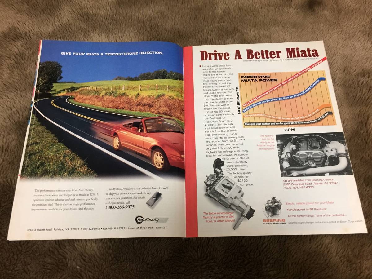 【情報誌 USA】当時 「MIATA 1994 PRODUCT REGISTRY」英語版 ユーノス ロードスターNA マツダ MAZDA Roadster _画像6