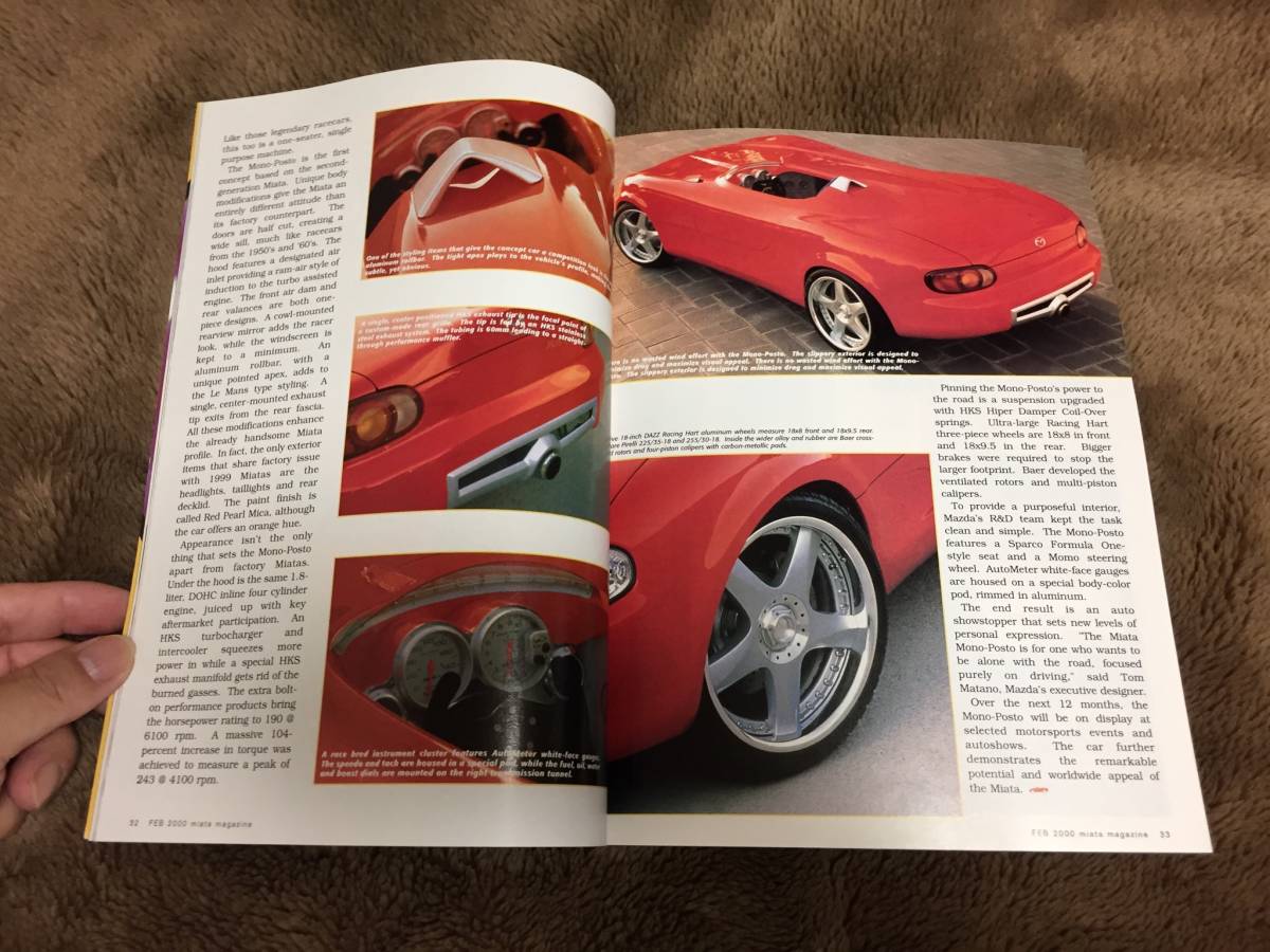 【会員クラブ USA】「Miata MAGAZINE February 2001」2001年 MX-5 MAZDA USA マガジン ユーノス マツダ ロードスター NA NB Roadster EUNOS_画像7