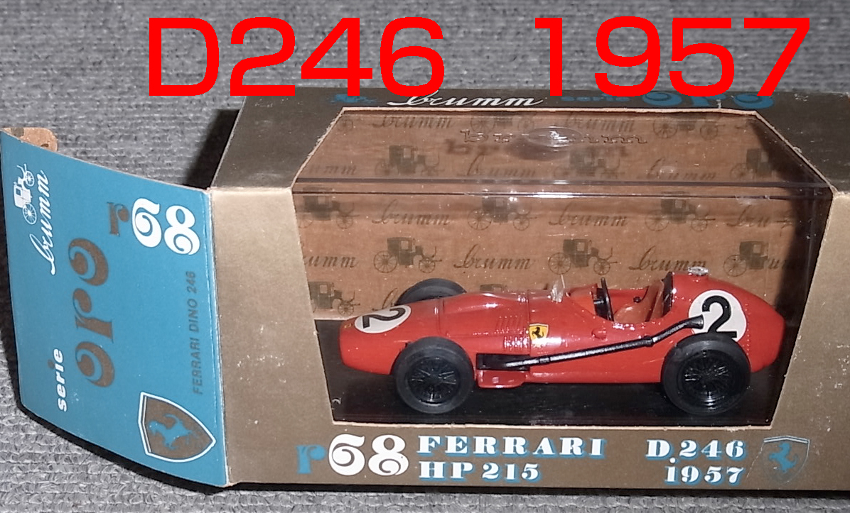 68 1/43 Ferrari Ferrari D246 2 number car 1957 F1 Blum BRUMM