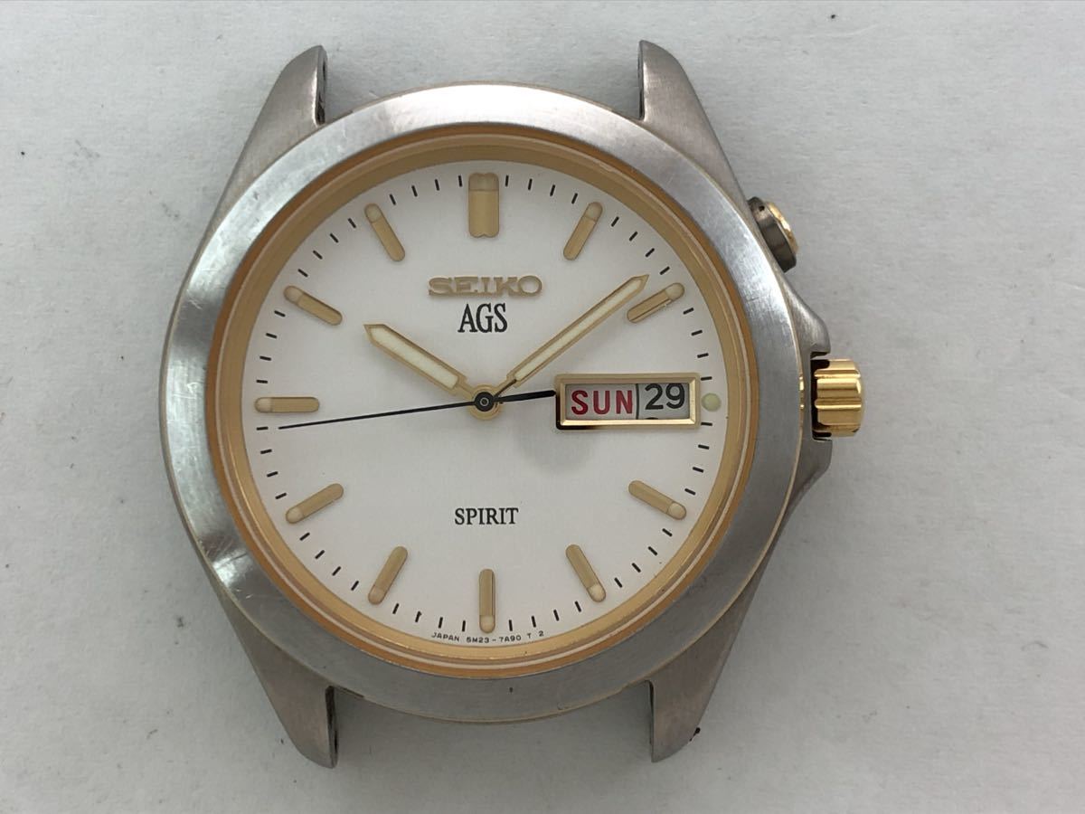 ジャンク セイコー　AGS SEIKO SPIRIT メンズ腕時計 5M23 腕時計_画像2