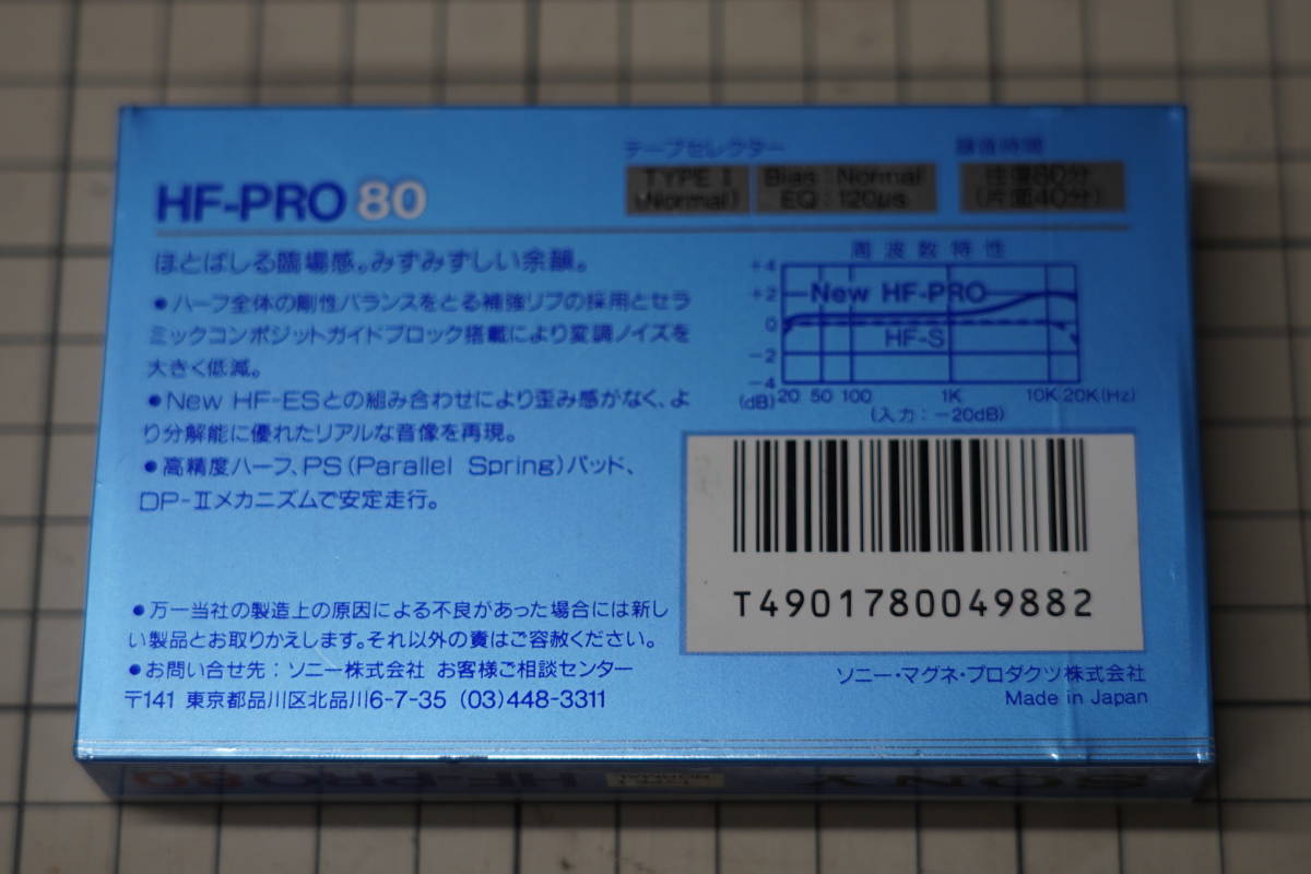 ★未使用 未開封 カセットテープ SONY HF-PRO80 TYPEⅠ（NORMAL） 当時物 昭和レトロ 希少★_画像2