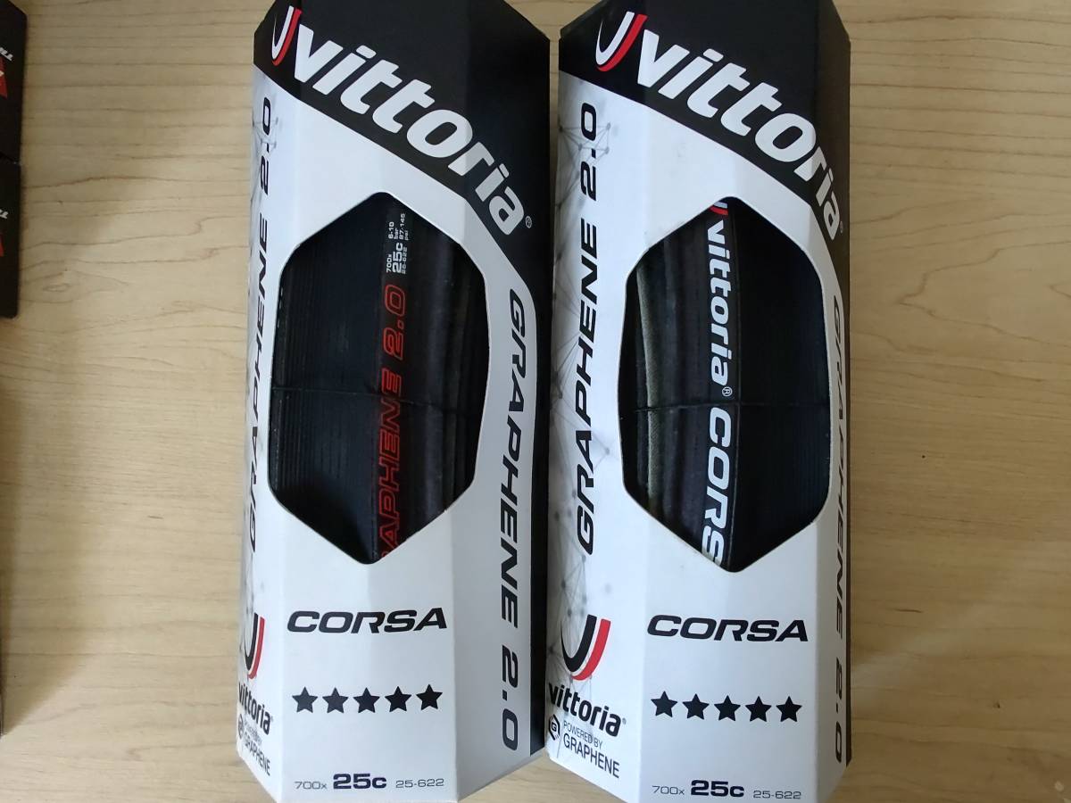 Vittoria CORSA G2.0 ヴィットリア コルサ グラフェン2.0　WO　25C　フルブラック　未使用/2本セット