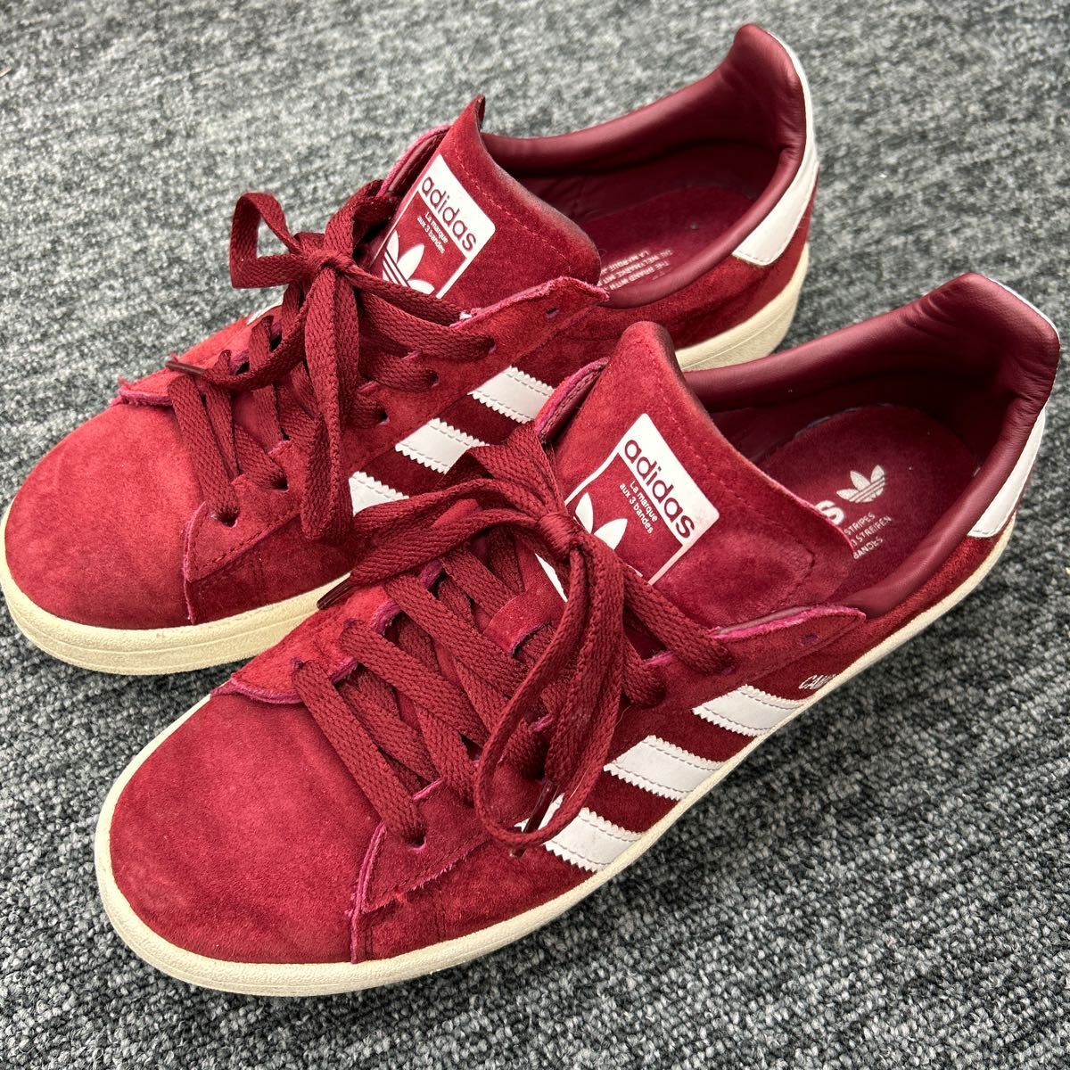 adidas CAMPUS アディダス キャンパス スニーカー BZ0087　スエードレザー レッド 赤 25.5cm _画像1