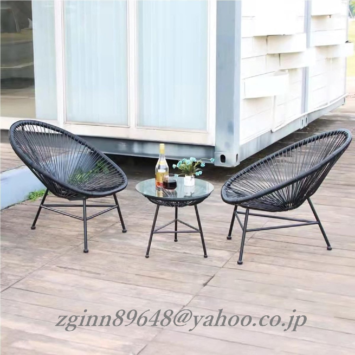  garden chair - rattan style garden sofa PE rattan chair table 3 point set stylish indoor . suited balcony, outdoors putty .o garden 