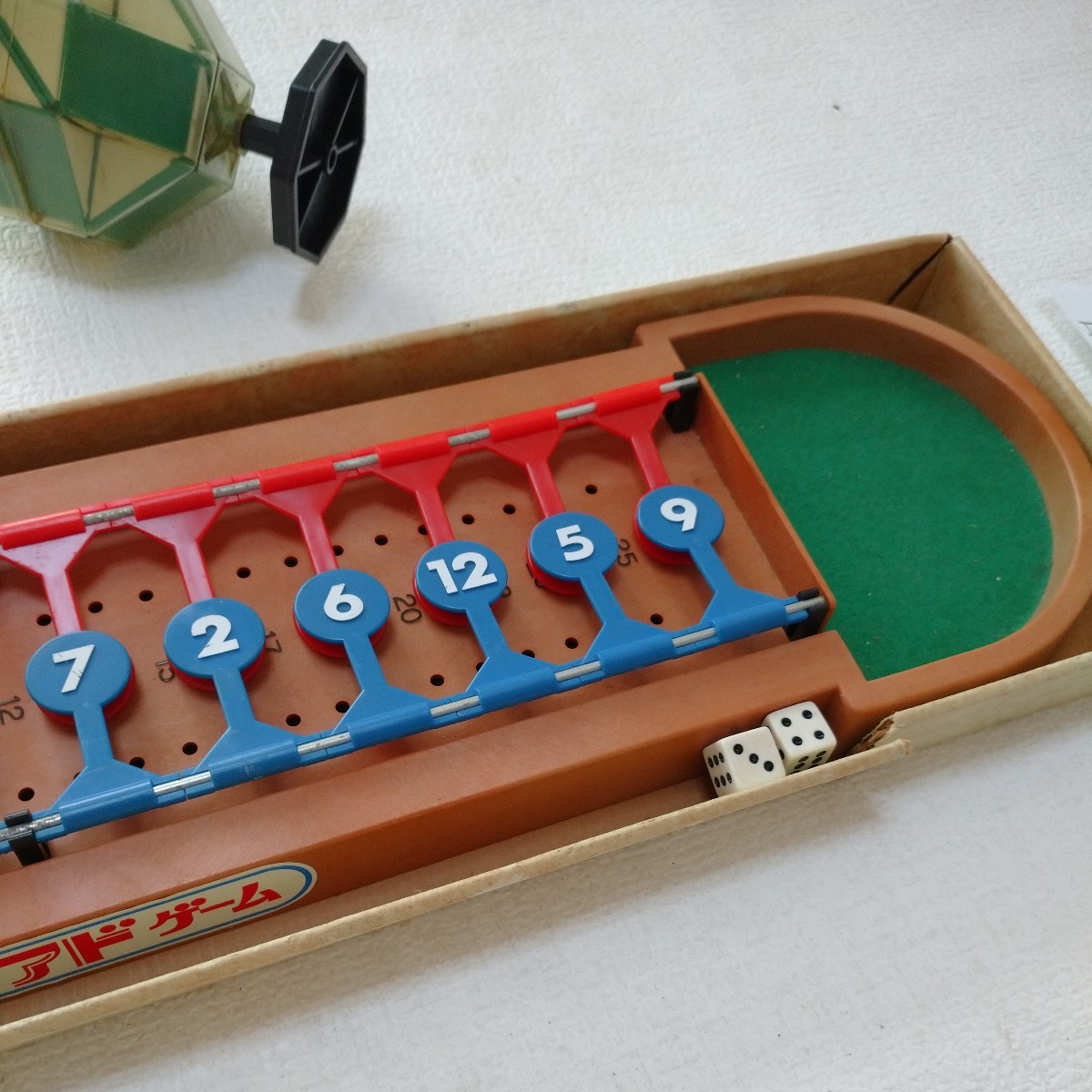 a16 昭和レトロ 当時物 おもちゃ アドゲーム 頭脳開発トレーナー ゲーム盤 サイコロ スネイク アンティーク の画像5