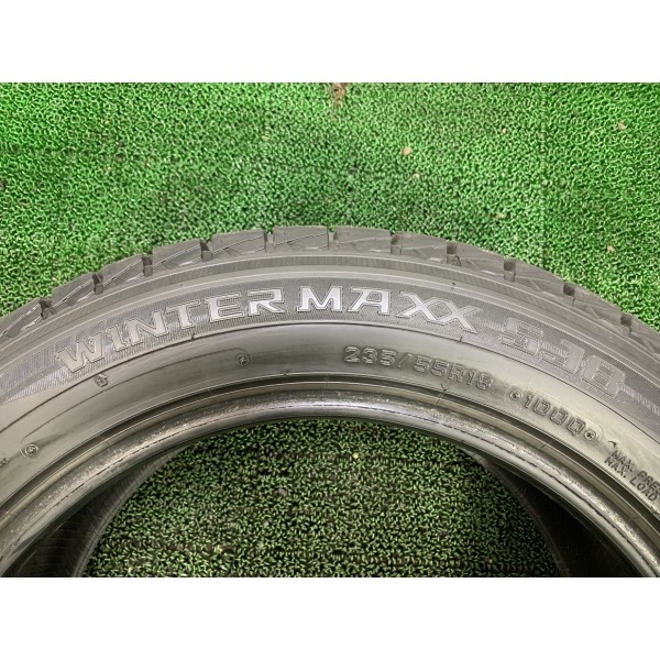 2018年製 9分山 DUNLOP WINTERMAXX SJ8 235/55R18 100Q 4本/札幌市手渡し可/中古スタッドレスタイヤ(冬タイヤ) ハリアー F_149_画像9