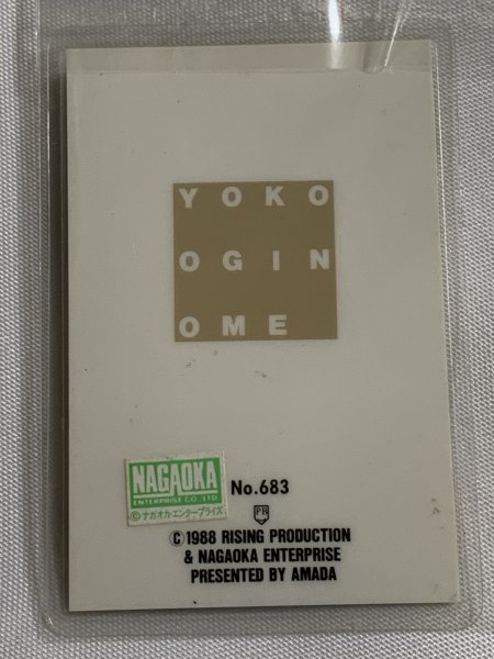 荻野目洋子 1988年当時のラミネートカード 　NO.683_画像2