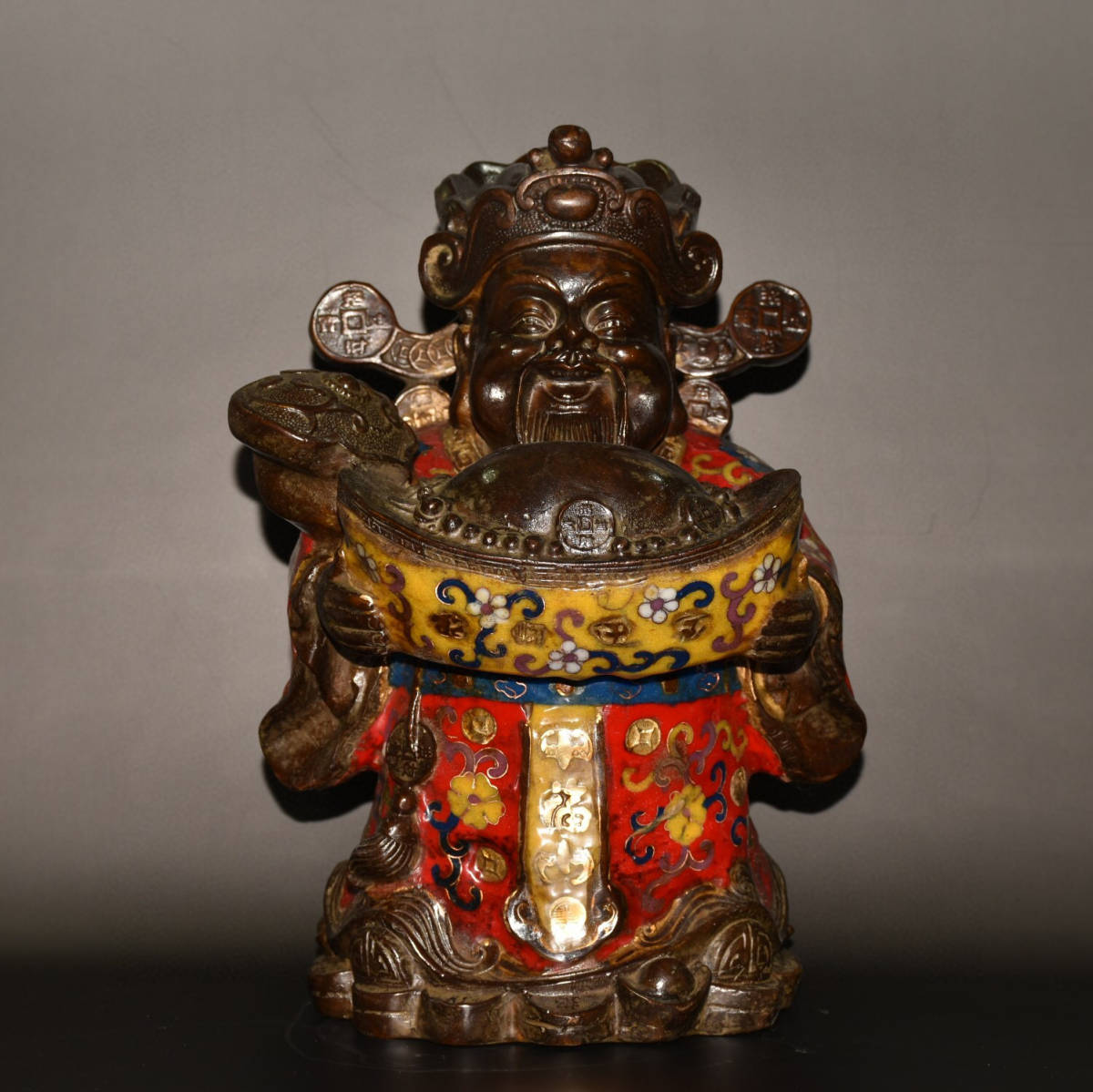 新品入荷 『清・乾隆年製款・仏教古美術・古銅彫・景泰藍・琺瑯彩・站