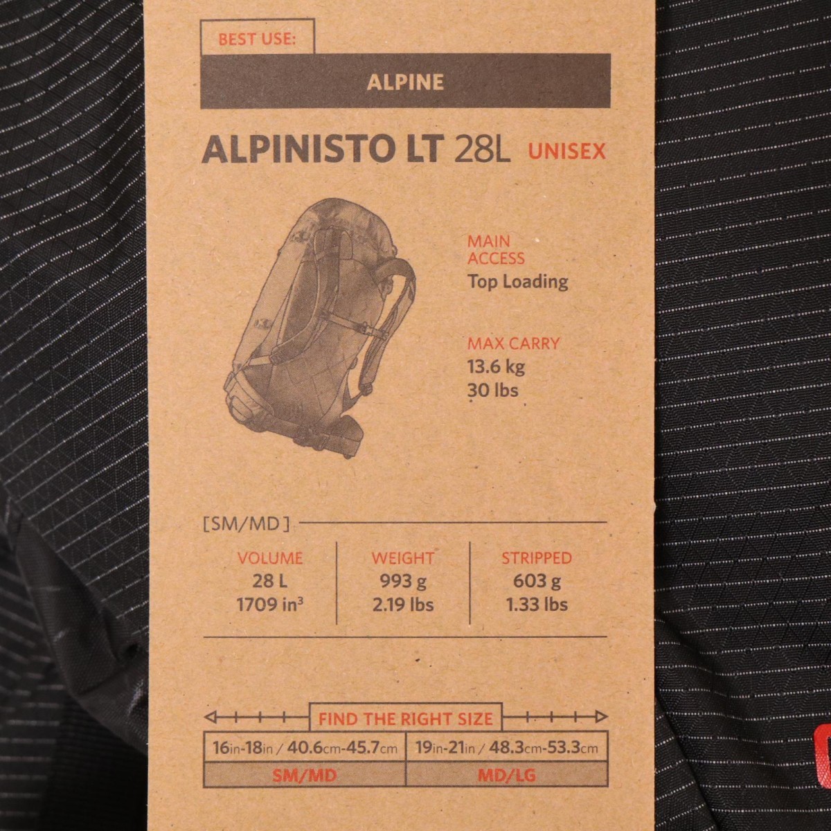 未使用品 GREGORY / ALPINISTO LT28 グレゴリー アルピニスト バックパック リュック 28L_画像9