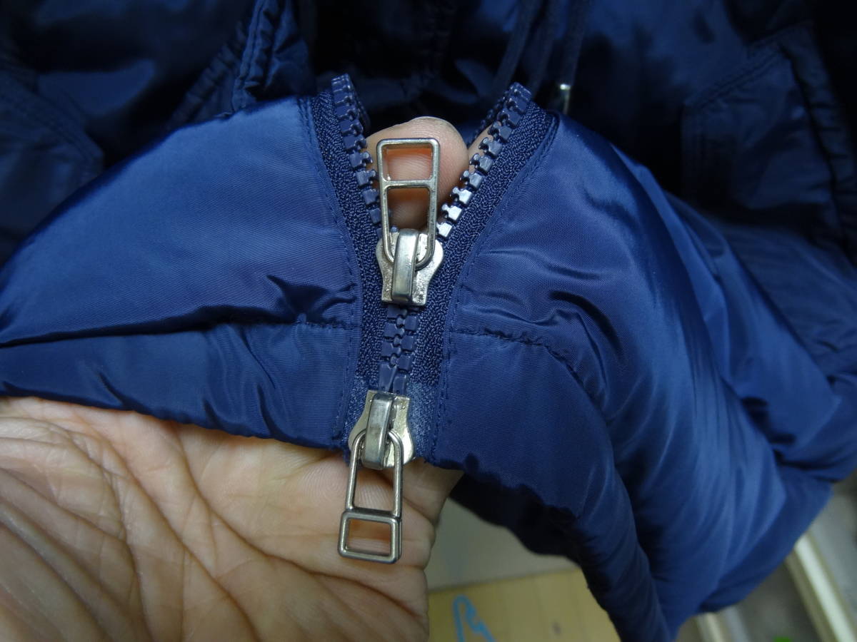 全国送料無料 中国有名ブランドSemir森馬 レディース 紺色 脱着可能ファー付きパーカーダウンジャケットコート L(165/88A)サイズ