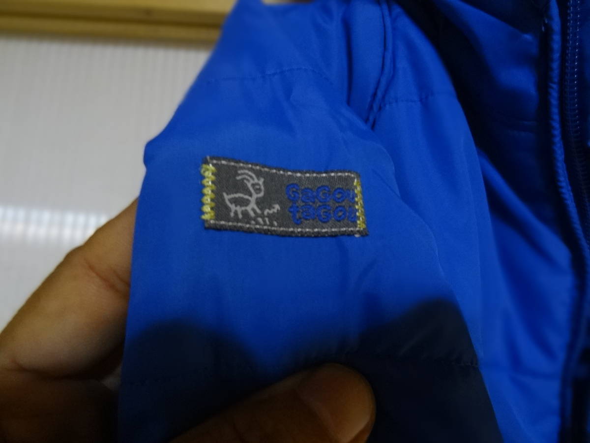 全国送料無料 USA 輸入物 ガグタグGagouTagou 子供キッズベビーファー付き裏地柄物フリース素材パーカー付き青色中綿コート2T(95)着丈40cm_画像6