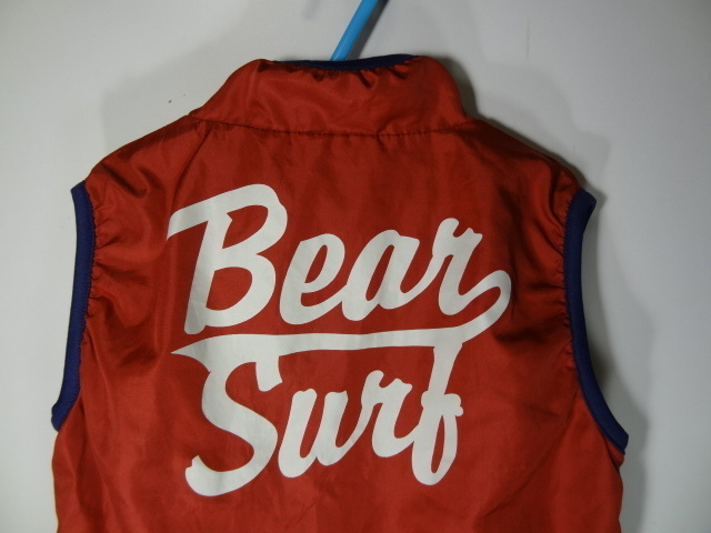 全国送料無料 ベアーサーフボード BEAR SURF BOARDS 子供服キッズベビー男&女の子裏メッシュポリエステル100%ジップアップベスト 100_画像8