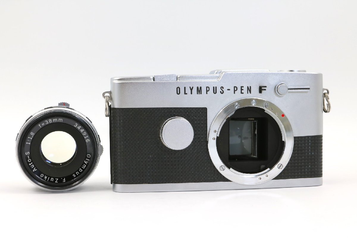 《動作保証》 オリンパス Olympus Pen FT シルバー + Olympus F.Zuiko Auto-S 38mm f/ 1.8 レンズセット -#U423_画像2
