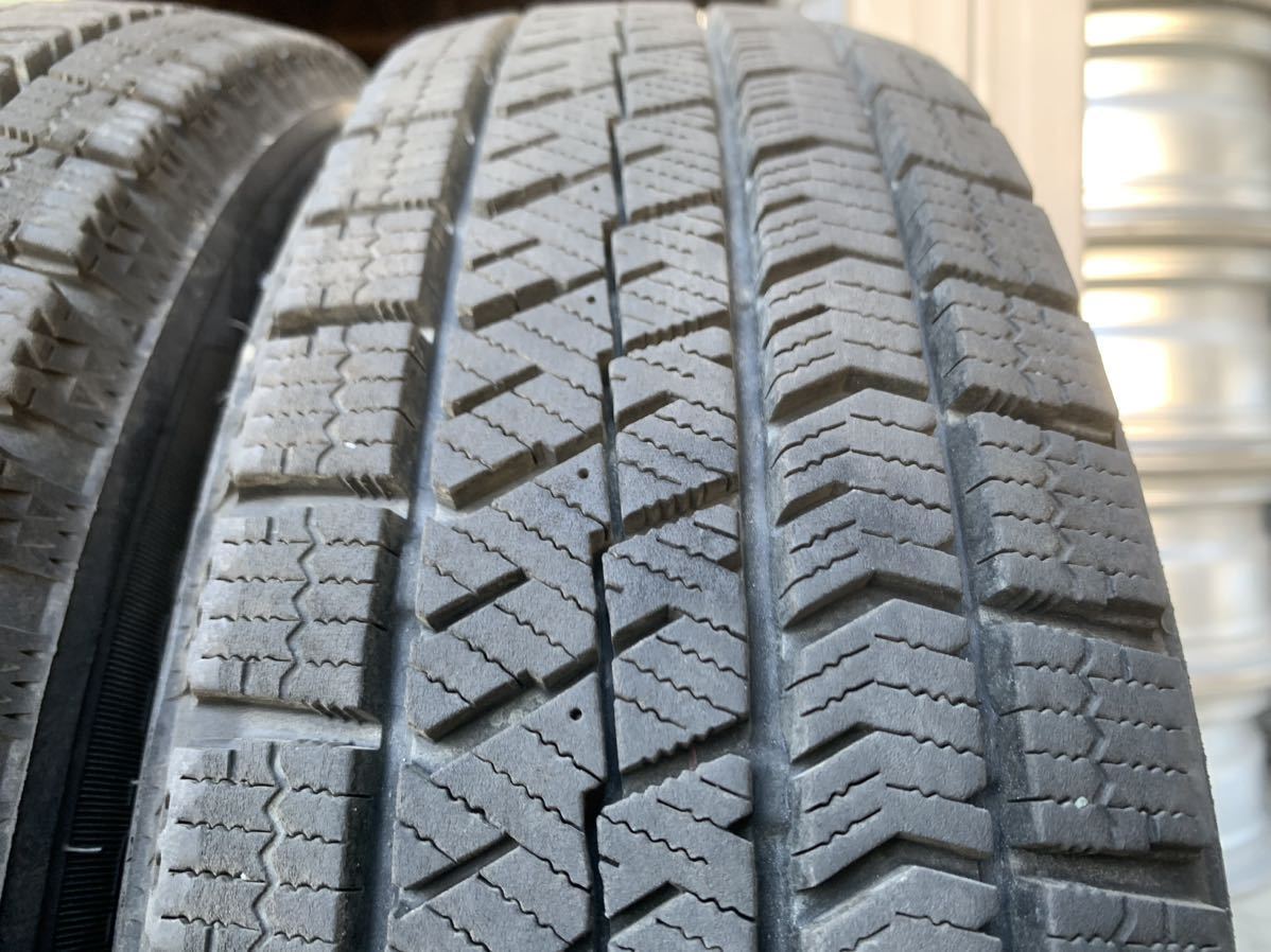 バリ山 スタッドレス 4本セット ブリヂストン ブリザック VRX2 155/65R14 2021年_画像2