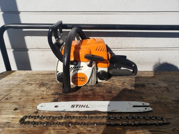 STIHL スチール MS170C-E エンジンチェーンソー エルゴスタート 35cm 始動OK_画像1