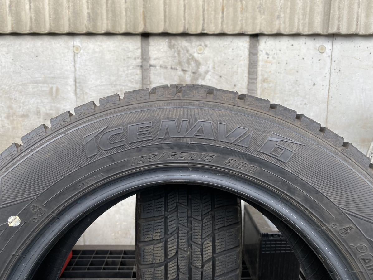 E2779　送料無料☆深溝スタッドレス☆ GOODYEAR ICENAVI6　185/65R15 88Q　2本価格　2019年製_画像6