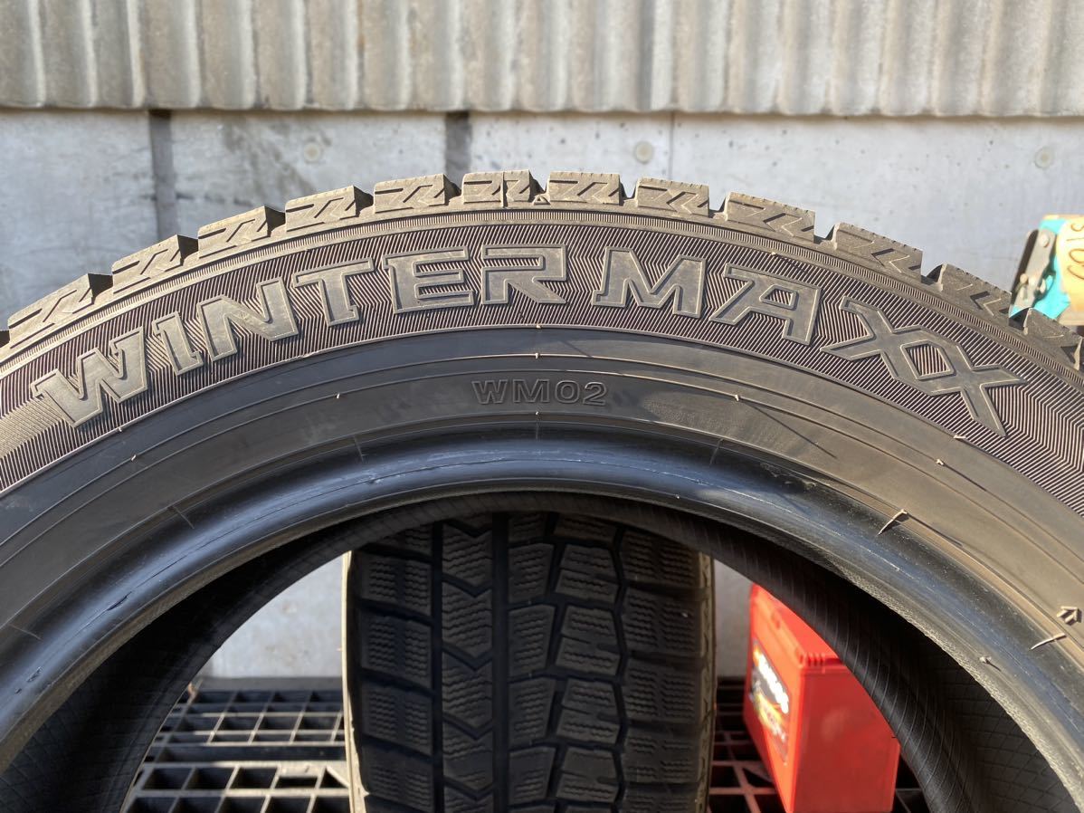 セ3095　送料無料☆深溝スタッドレス　DUNLOP WINTER MAXX WM02　225/55R17 97Q　2本価格　2022年製_画像6