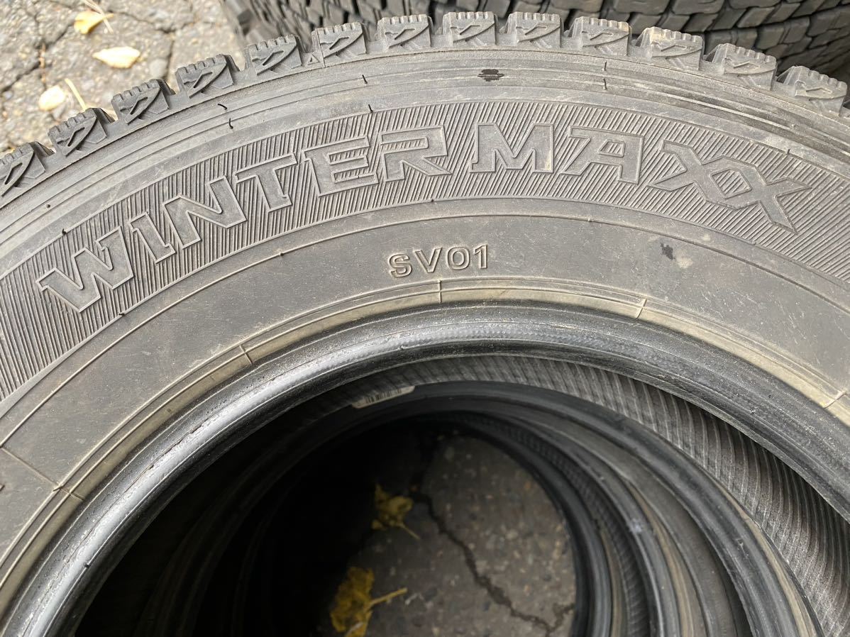 A3285　送料無料☆深溝スタッドレス　DUNLOP WINTER MAXX SV01　165R13 6PR LT　4本価格　2018年製_画像5