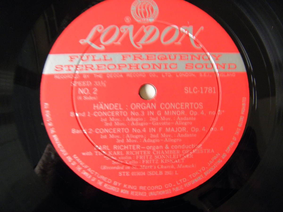 日ロンドン盤３枚組指揮者で同時にオルガンの名手だったカール・リヒターが弾振りでヘンデル・オルガン協奏曲全１２曲１９６９年の優秀録音_画像7