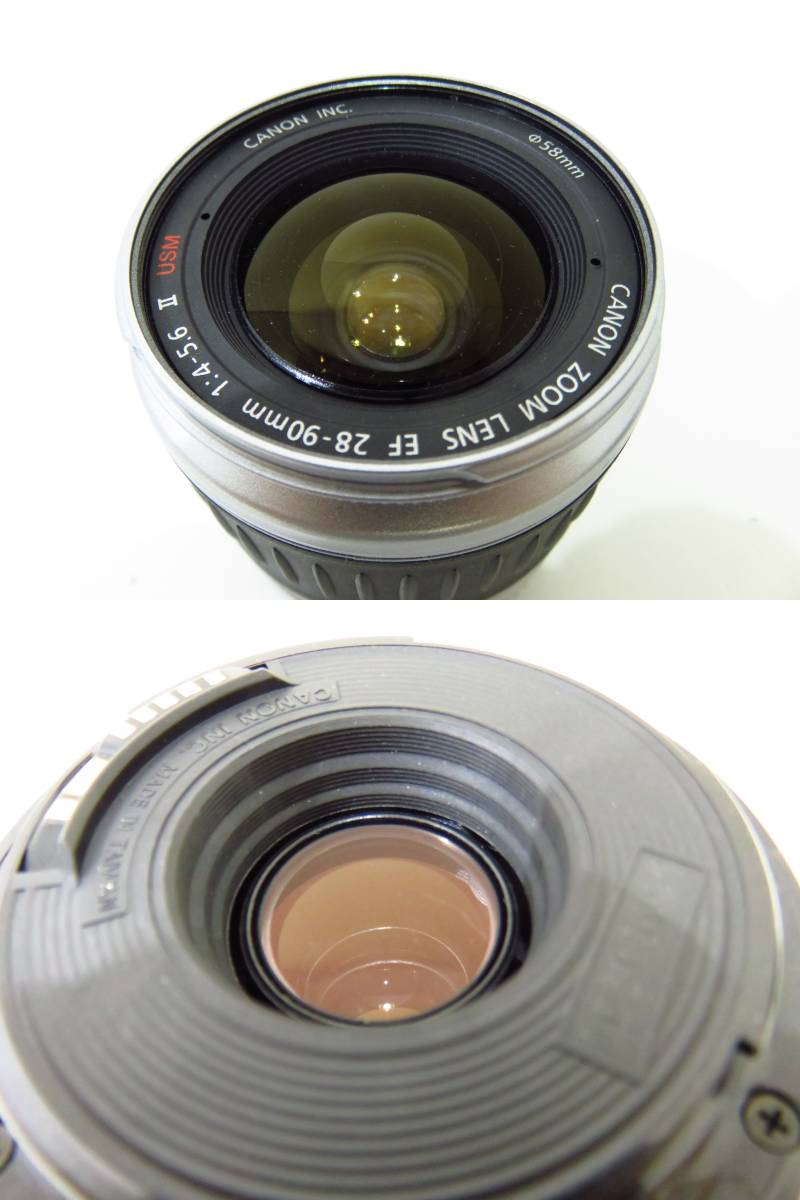 s3128k [送料950円]【ジャンク】 キヤノン Canon EOS Kiss 5 一眼レフカメラ レンズEF90-300mm 28-90mm リモコン セット [099-000100]_画像7