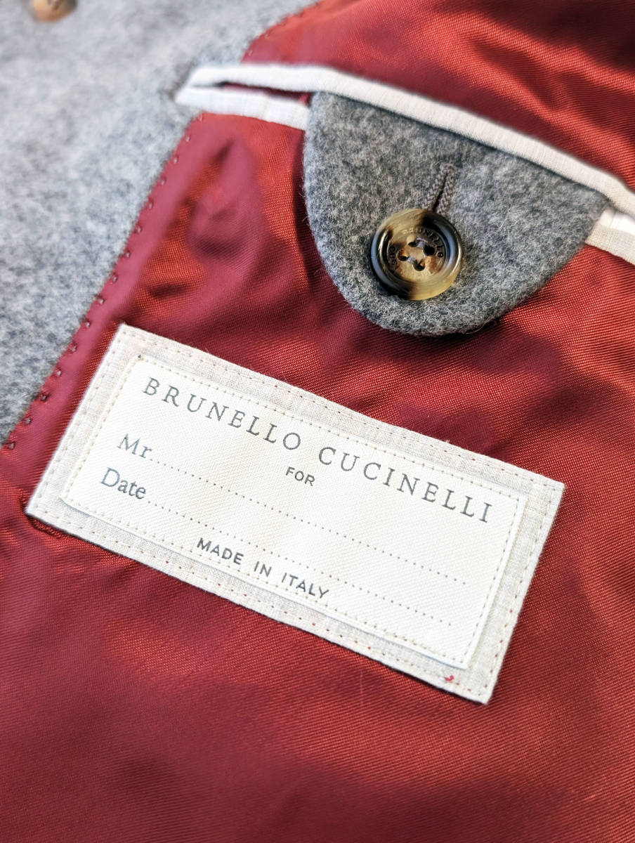 23SS ブルネロクチネリ カシミア ダブルフェイス アウター ジャケット S 定価75万 / 2023SS Brunello Cucinelli コート 48_画像8