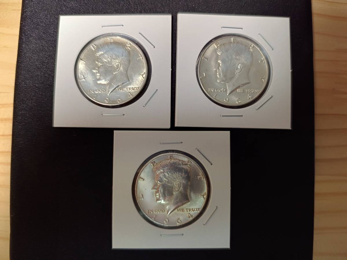アメリカ ケネディ リバティ　ハーフダラ―　50セント銀貨 1964年　SV900_画像5