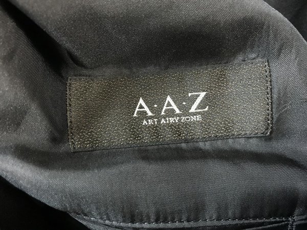 A・A・Z メンズ 背抜き ウール 礼服 ダブルスーツ上下セットアップ 背抜き 大きいサイズ XL 黒_画像2