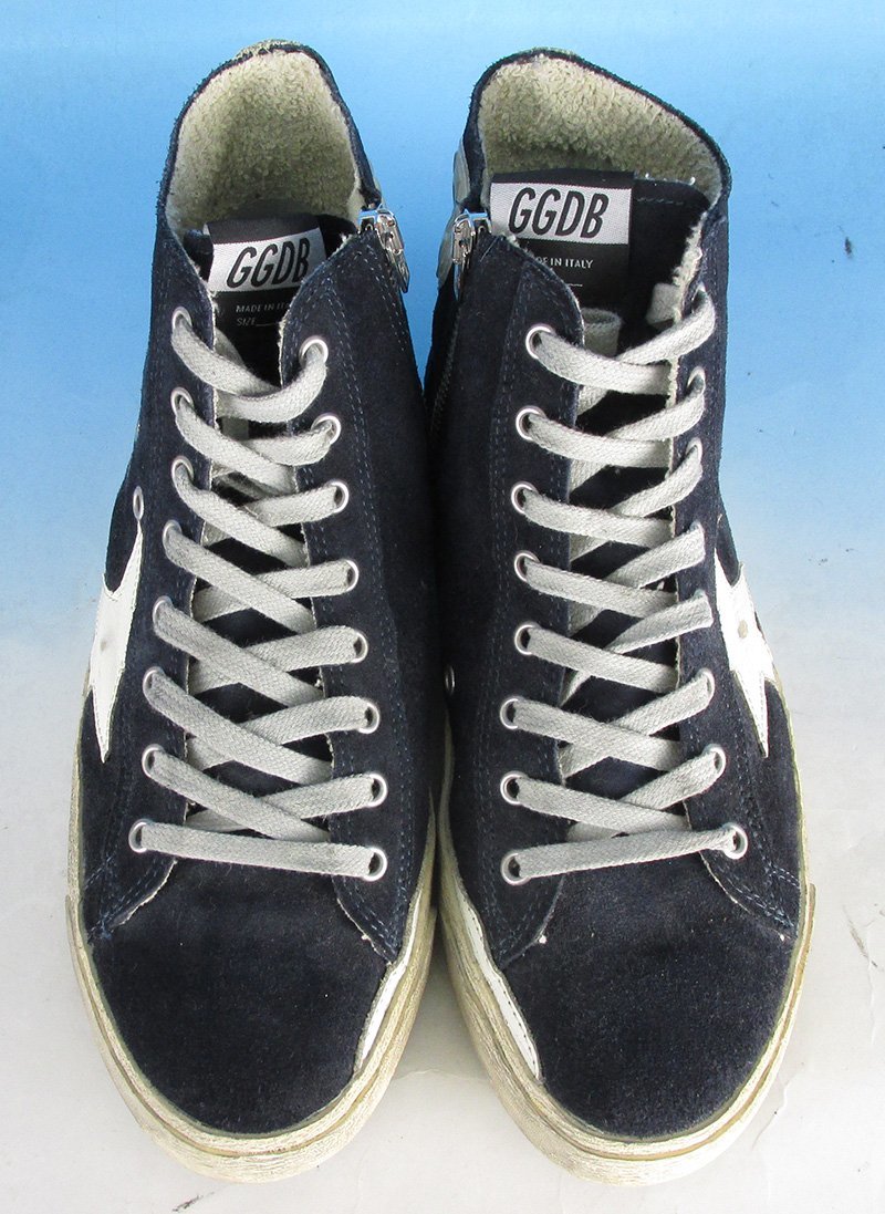 LYF15269 GOLDEN GOOSE ゴールデングース FRANCY ハイカット スニーカー ビンテージ加工 40 美品_画像2