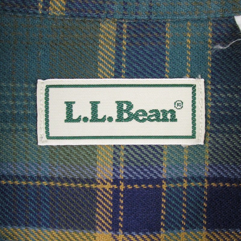 FS8027 L.L.Bean LLビーン チェック ヘビーネルシャツ M_画像3