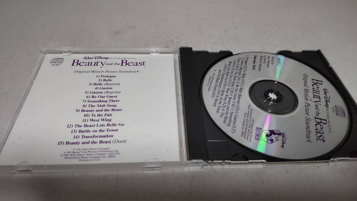 A2129  『CD』 美女と野獣 BEAUTY AND THE BEAST サントラ 輸入盤 ジャケット茶シミありの画像2