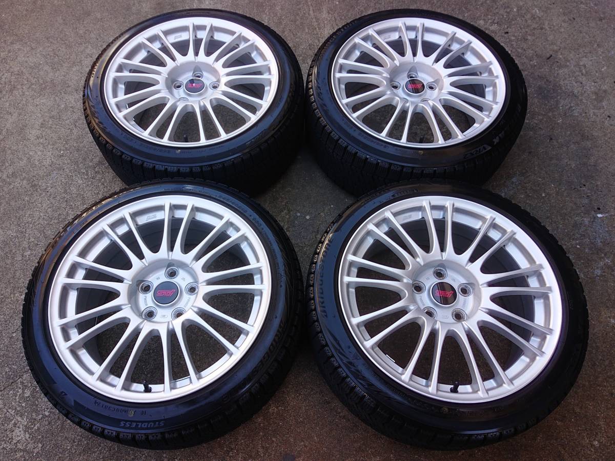 スバル STI 純正 BBS RV739 18インチ 8.5J OFF+55 5H PCD114.3 ブリザック VRX2 245/40R18 スタッドレス 4本 WRX VAB VAG S4 GVB GVF GRB_画像1