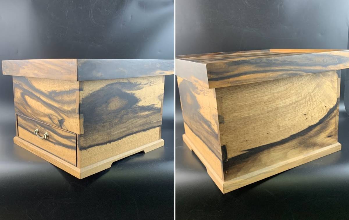 結】黒柿 箱 小箪笥 箪笥 道具箱 小物入れ 引き出し 収納 昭和レトロ