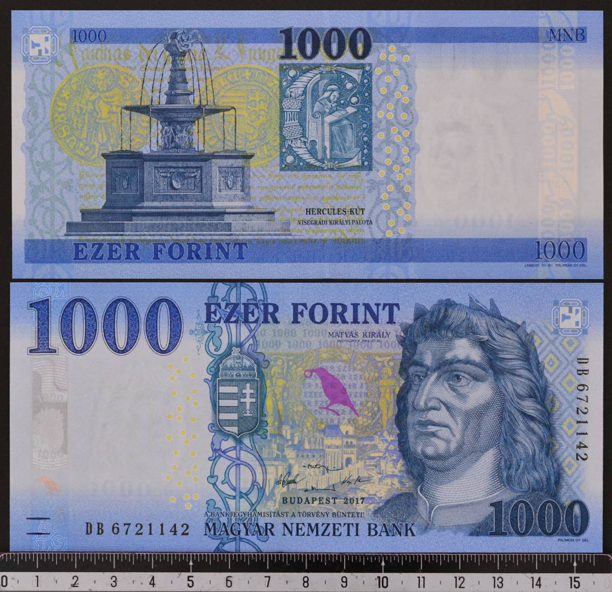 外国紙幣 ハンガリー 2017年 未使用 1000フォリント_画像1