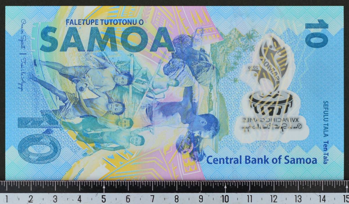 外国紙幣 サモア 2019年 未使用 10 タラ_画像2
