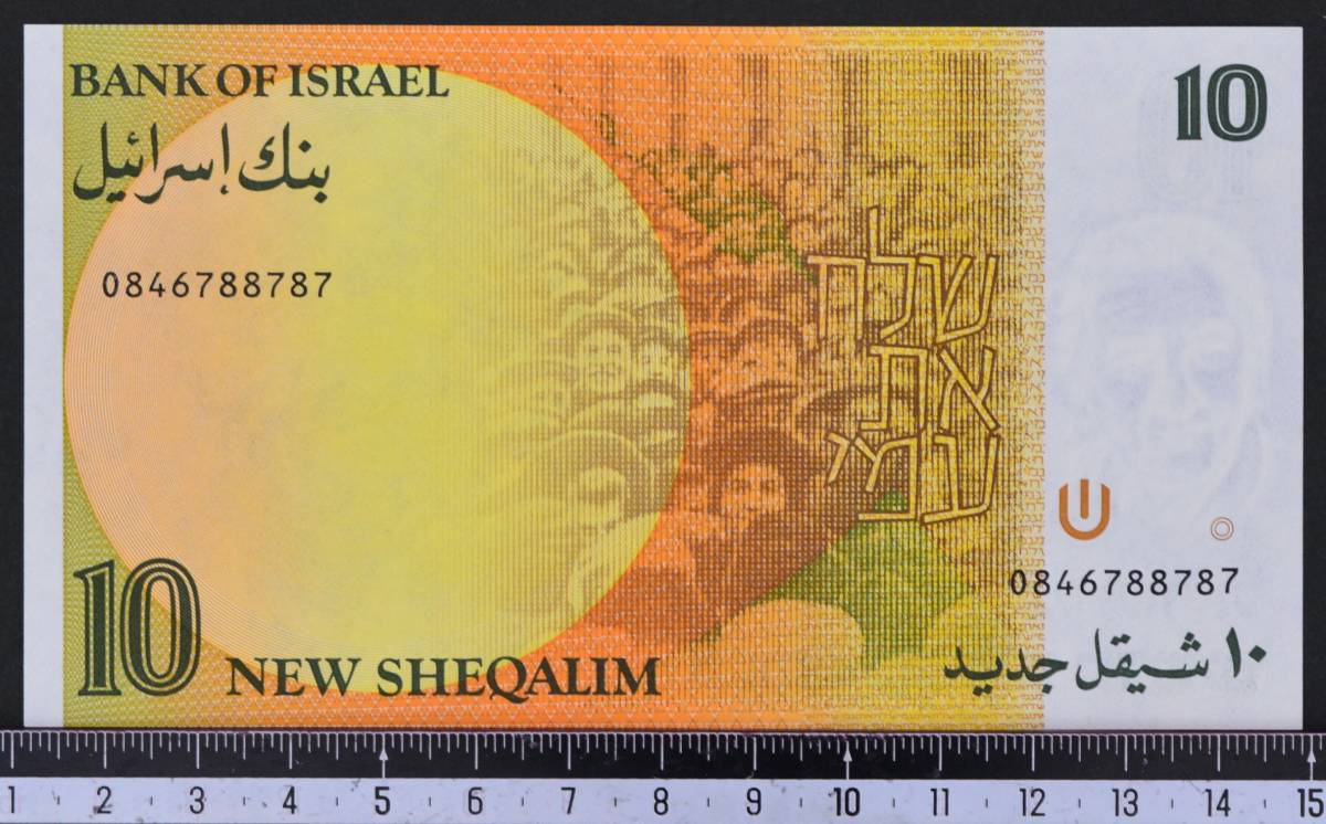 外国紙幣 イスラエル 1992年 未使用 10シェケルム_画像2
