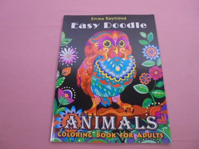 『 Easy Doodle - ANIMALS COLORING BOOK FOR ADULTS - 』 Emma Raymond_画像1