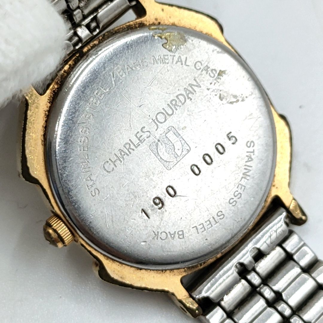 【電池切れ】CHARLES JOURDAN シャルルジョルダン　レディース腕時計　ブレスウォッチ　金属ベルト　クオーツ　190 0005　ケース：2.1　_画像8
