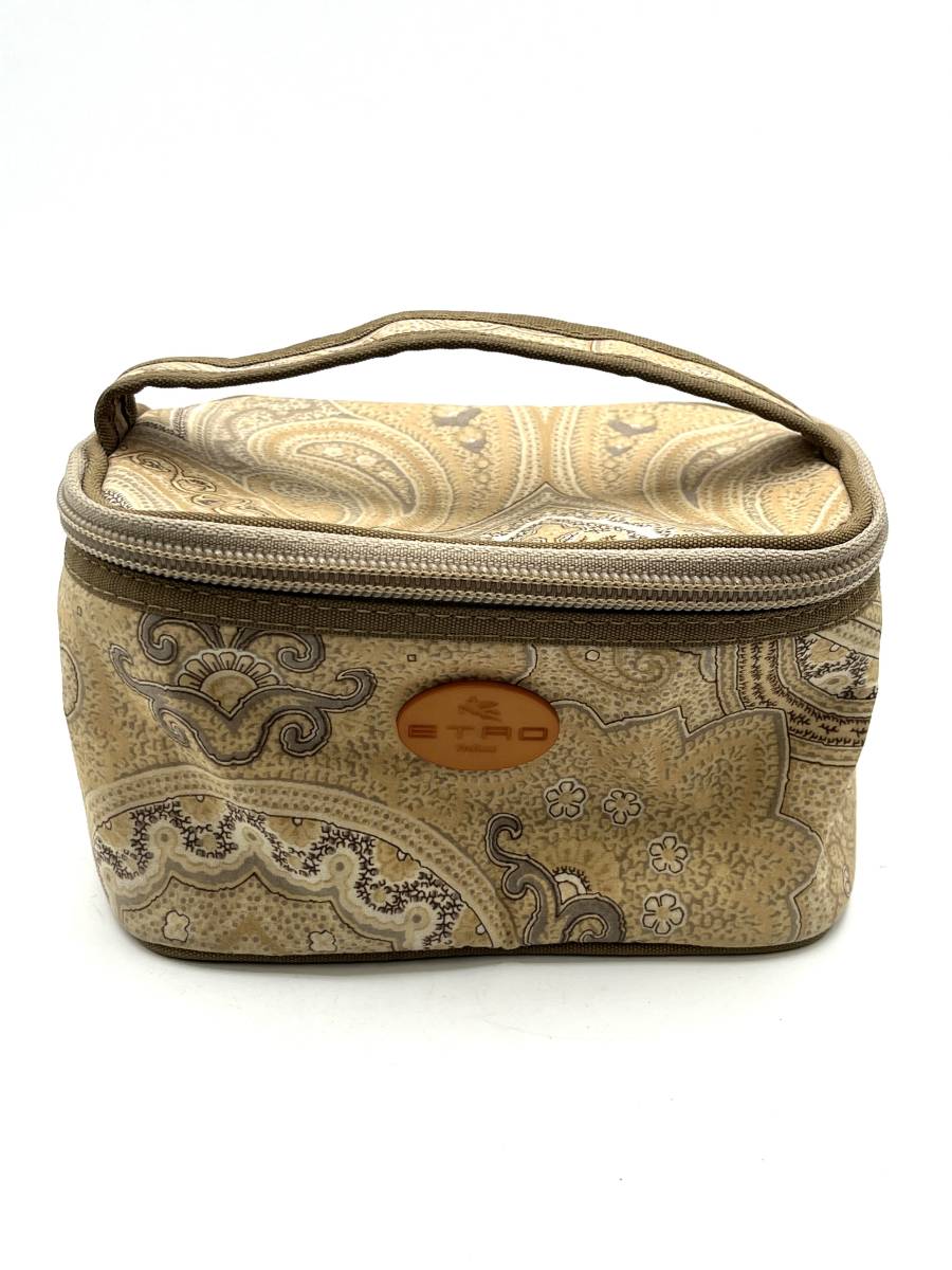 【美品】ETRO　エトロ　バニティ　小物入れ　コスメポーチ　ペイズリー　W15　H10　D9_画像1